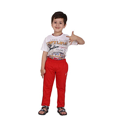 Boys red clearance track pants