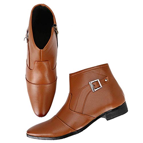 Mens tan slip on sale on dress shoes