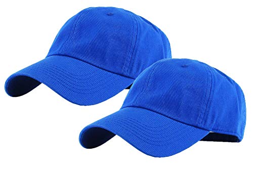 Unisex Cotton Baseball Cap Royal Blue (Pack of 1) - Zipper-G