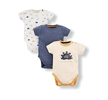 Load image into Gallery viewer, Vensa Newborn Baby boy dress Romper/Onesie/Babysuit 100% Pure Cotton - Pack of 3 (0-3 months, Multi)

