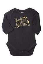 Load image into Gallery viewer, Bon Organik Twinkle Twinkle Little Star Babysuit for Baby(BON2025-HT-BK-K-9-12M1T Tee) Black

