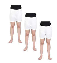 Load image into Gallery viewer, GMR Girls Cotton Cycling Shorts/Tights (White ; 12 Years) Pack of 3

