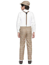 Load image into Gallery viewer, Jeetethnics Boys Khaki Suspender Pant Set with Shirt, Bow and Cap (1100J)
