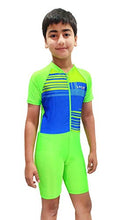 Load image into Gallery viewer, LYCOT Unisex Half Sleeve Skating Suit Cum Swimwear Digitaly Printed (Green)
