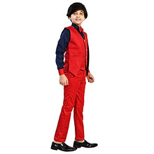 Load image into Gallery viewer, RUDRSHRI Boy&#39;s 3-Piece Suit Red
