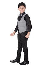 Load image into Gallery viewer, Pro-Ethic Style Developer Boy&#39;s Cotton 3 Piece Suit for Boys, Kids Wear with Waistcoat, Tie, Full Sleeve Shirt and Pant ll 3 pcs Suit for Kids boy (Set of 4) (Grey, 5-6 Years)
