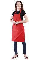 Tolexo Polyester Fre size Kitchen Unisex Apron with 1 pocket-Mehroon (size: 32 inchx 23 inch) (RED)