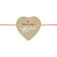 Load image into Gallery viewer, YaYa Cafe Rakhi for Bhaiya Bhabhi Brother, Worlds Best Bhaiya Bhabhi Rakhi Almonds, , Coaster Gift Combo of 3 Birthday
