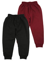 Simply Baby Boys and Girls Winter Leggings, Pack of 2 (Black,Maroon,6-12 Months), Ideal for Winter Wear, Sleepwear, Night Suit, Nightwear, Day Wear, All Day Clothing