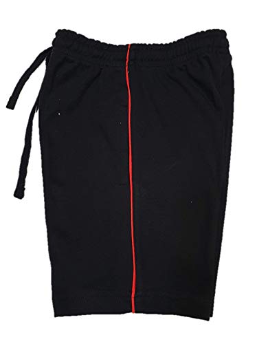 PUPPETNX Hosiery Relaxed Shorts for Boys (14-15 Years, Black)