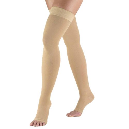 TURION Women's Varicose Vein Compression Thigh Length Stocking (RT16, Beige, XXL)
