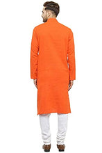 Load image into Gallery viewer, STYLEXA Men&#39;s Solid Straight Kurta Pyjama Set Cotton Orange
