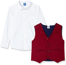 Load image into Gallery viewer, Amazon Brand - Jam &amp; Honey Boys&#39; Waistcoats (JHBSHR-SFS-WC_Maroon_5 6 Years)
