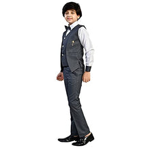 Load image into Gallery viewer, RUDRSHRI Boy&#39;s 3-Piece Suit Grey
