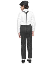 Load image into Gallery viewer, Jeetethnics Boys Regular Fit Suspender Pant Set with Shirt, Bow and Cap (1111AJ, Black, 5-6 Year)
