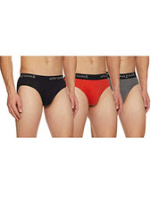 Load image into Gallery viewer, Chromozome Men Cotton Brief Pack Of 3 (IT-16_Vivid Orange, chrcl Mel, Black_S_Vivid Orange, Charcoal Melange, Black_S)
