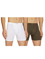 Levi's Men's Cotton Boxer Briefs (Pack of 2) (# STYLE-010_White, Olive Night_X-Large_White,Olive Night_XL)