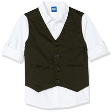 Load image into Gallery viewer, Amazon Brand - Jam &amp; Honey Boys&#39; Waistcoats (JHBSHR-SFS-WC_Olive_5 6 Years)
