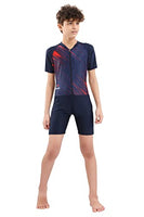 Mitushi Boys 4 Way Lycra Multi Purpose Swimsuit, Cycling Suit, Athletic Suit Cum Skating Suit (2-3 Years, Navy Blue)