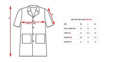 Load image into Gallery viewer, Q3 Apron Lab Coat Wrinkle Resistant Poly Cotton Unisex Half Sleeves (Medium - 38) White
