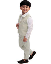 Load image into Gallery viewer, FOURFOLDS Boy&#39;s 3-Piece Suit (FC045) (Mehandi, 10-11 Years)
