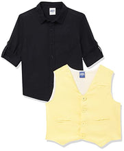 Load image into Gallery viewer, Amazon Brand - Jam &amp; Honey Boys&#39; Waistcoats (JHBSHR-SFS-WC_Yellow_4 5 Years)
