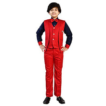 Load image into Gallery viewer, RUDRSHRI Boy&#39;s 3-Piece Suit Red
