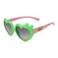 SHOP FRENZY Heart Shape Party Theme Boy's and Girl's Sunglasses with Case (Age 3-10, Green)