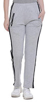 SHAUN Women's Regular Fit Cotton Trackpant (831W1_X_Grey_XL)