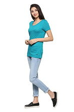 Load image into Gallery viewer, Allen Solly Women&#39;s Regular fit T-Shirt (AHCTMRGFP50214_Blue XS)
