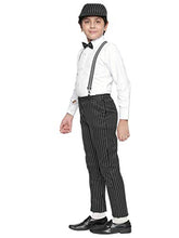 Load image into Gallery viewer, Jeetethnics Boys Regular Fit Suspender Pant Set with Shirt, Bow and Cap (1111AJ, Black, 5-6 Year)
