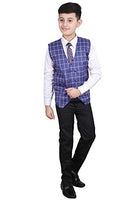 Pro-Ethic Style Developer Ethnic wear 3 Piece Suit Set T-Shirt Trouser and Beautiful Waistcoat for Kids and Boys (Blue, 2 Years - 3 Years)