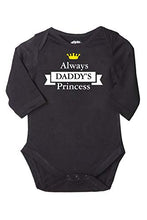 Load image into Gallery viewer, Bon Organik Daddy&#39;s Princess Babysuit for Baby(BON2029-HT-BK-K-9-12M1T Tee) Black
