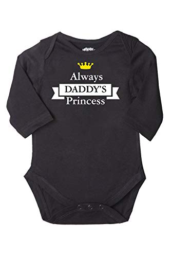 Bon Organik Daddy's Princess Babysuit for Baby(BON2029-HT-BK-K-9-12M1T Tee) Black