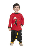 NEW GEN Boy's Regular Fit Full Sleeves Pure Cotton Raja Kurta with Dhoti (4-5 Years; Multicolour)