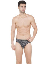 Load image into Gallery viewer, Jockey Briefs for Men with Exposed Waistband US69_Black Jaspe Printed_S
