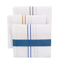 Load image into Gallery viewer, Prime deal Premium Collection Handkerchiefs Hanky For Men White Striped XL King Size (Pack Of 12)
