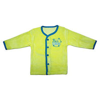 Little Kids Unisex Small Embroidery Velvet/Sweater Shirt for Baby Boy and Baby Girl (Yellow- 9-12months)