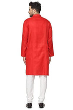 Load image into Gallery viewer, STYLEXA Men&#39;s Solid Straight Kurta Pyjama Set Cotton Red
