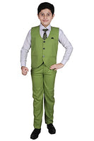 Pro-Ethic Style Developer 3 Piece Suit for Boys | Kids Wear Suit Set Coat, Pant, Tie & Shirt (4-5 Years, Green)