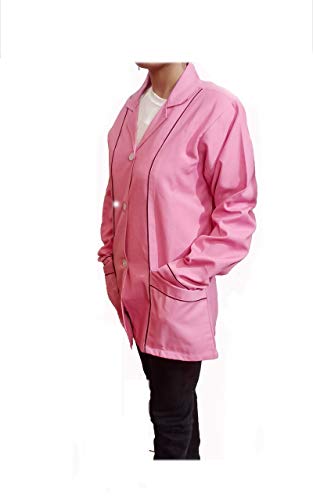 PRIMESTORE INDIA Women's Apron Pink lab coat with black piping 36
