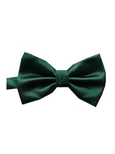 Load image into Gallery viewer, TBOP Men Bow Tie Uniform Polyester Silk Tie(Dark Green)
