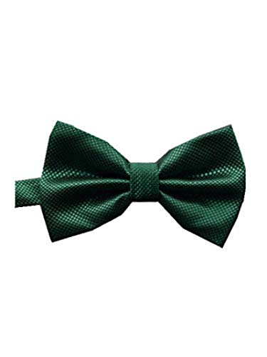 TBOP Men Bow Tie Uniform Polyester Silk Tie(Dark Green)