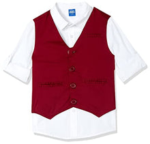 Load image into Gallery viewer, Amazon Brand - Jam &amp; Honey Boys&#39; Waistcoats (JHBSHR-SFS-WC_Maroon_5 6 Years)
