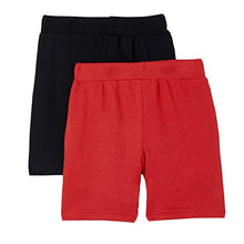 Load image into Gallery viewer, Cloth Theory Boy&#39;s Regular Shorts (CTSH_024_Black+RED_7-8 Years)
