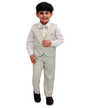 Load image into Gallery viewer, FOURFOLDS Boy&#39;s 3-Piece Suit (FC045) (Mehandi, 10-11 Years)
