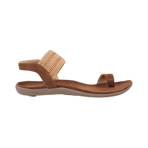 Mochi Women's Tan Fashion Sandals-6 UK (39 EU) (33-53)