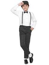 Load image into Gallery viewer, Jeetethnics Boys Black Suspender Pant Set with Shirt, Bow and Cap (1111AJ)
