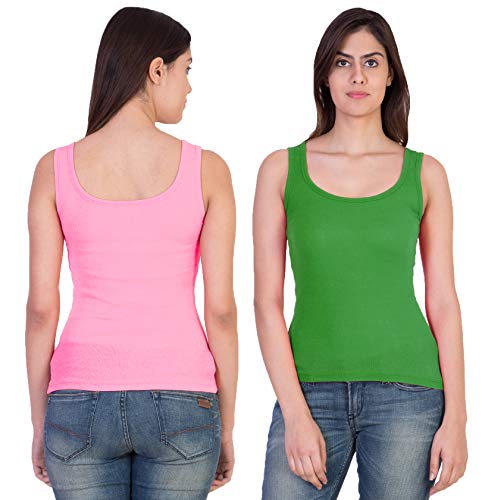 17Hills Pack of 2 Tank Top Vest Top Camisole Sando Spaghetti Inner Wear Camis for Women, Girls