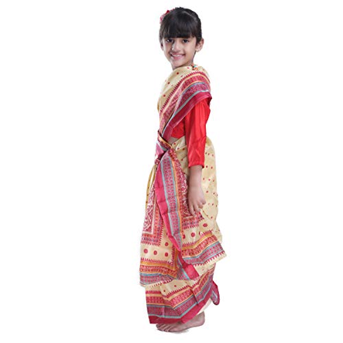 FancyDressWale Girl's Assamese Traditional Bihu Dress (Multicolour) –  NavaStreet - United Kingdom